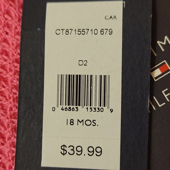 2t pink Tommy Hilfiger cardigan - Picture 2 of 4